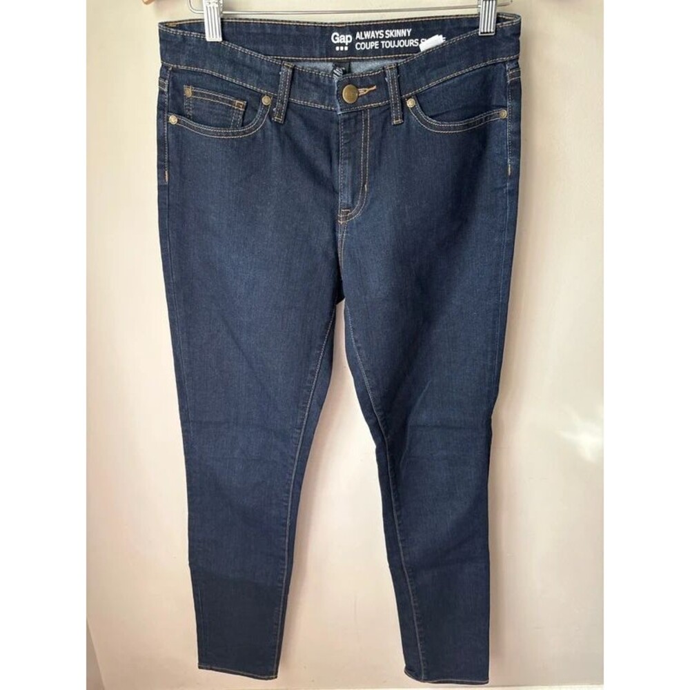 Gap Always Skinny Jeans Size 6/28 Long Dark Wash